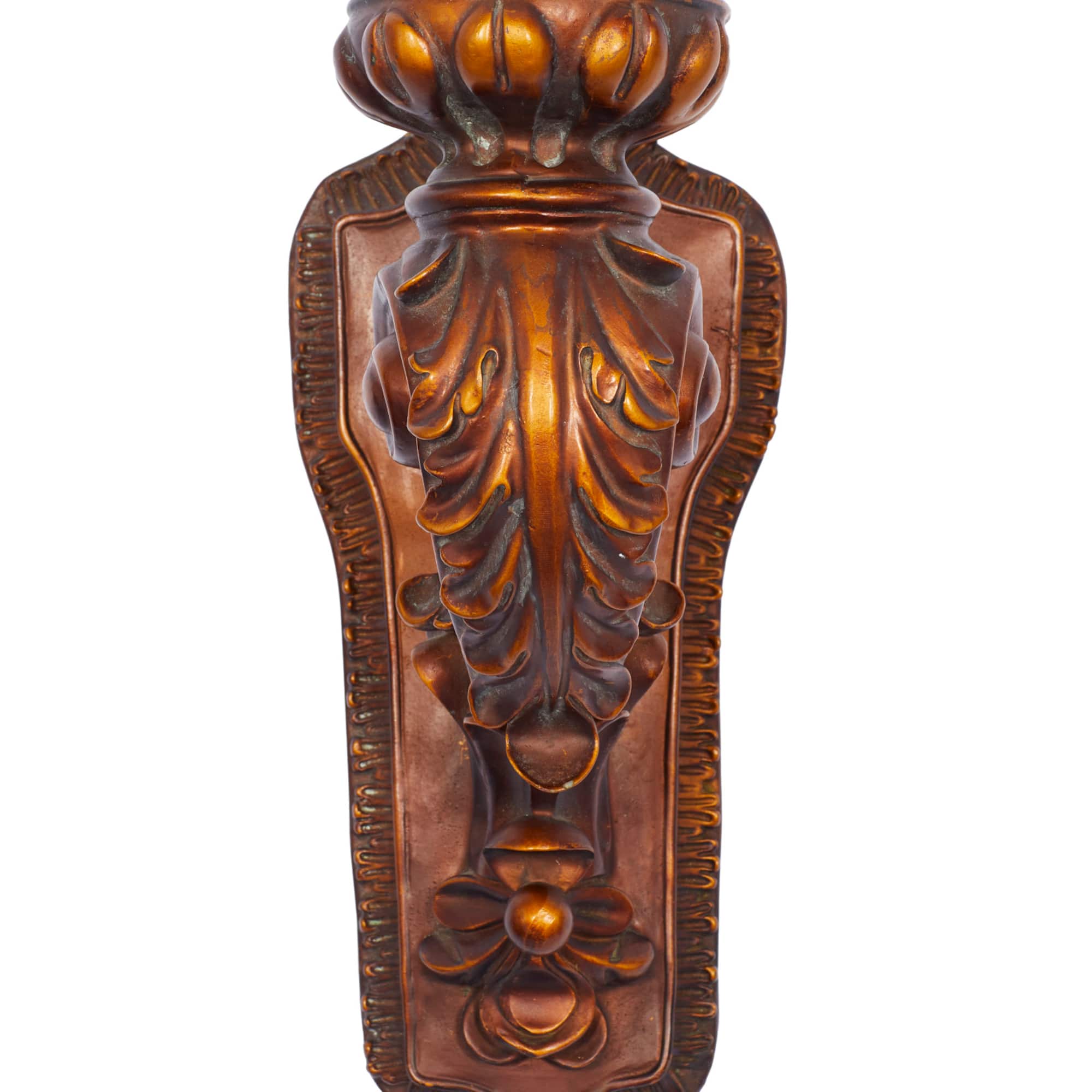 Bronze Polystone Traditional Candle Wall Sconce, 13" x 5" x 7"